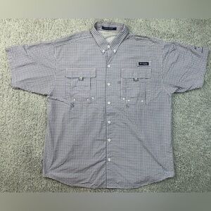 Columbia Shirt Mens XL Super Bahama PFG Performance Fishing Gear Omni Shade Fish